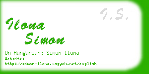 ilona simon business card